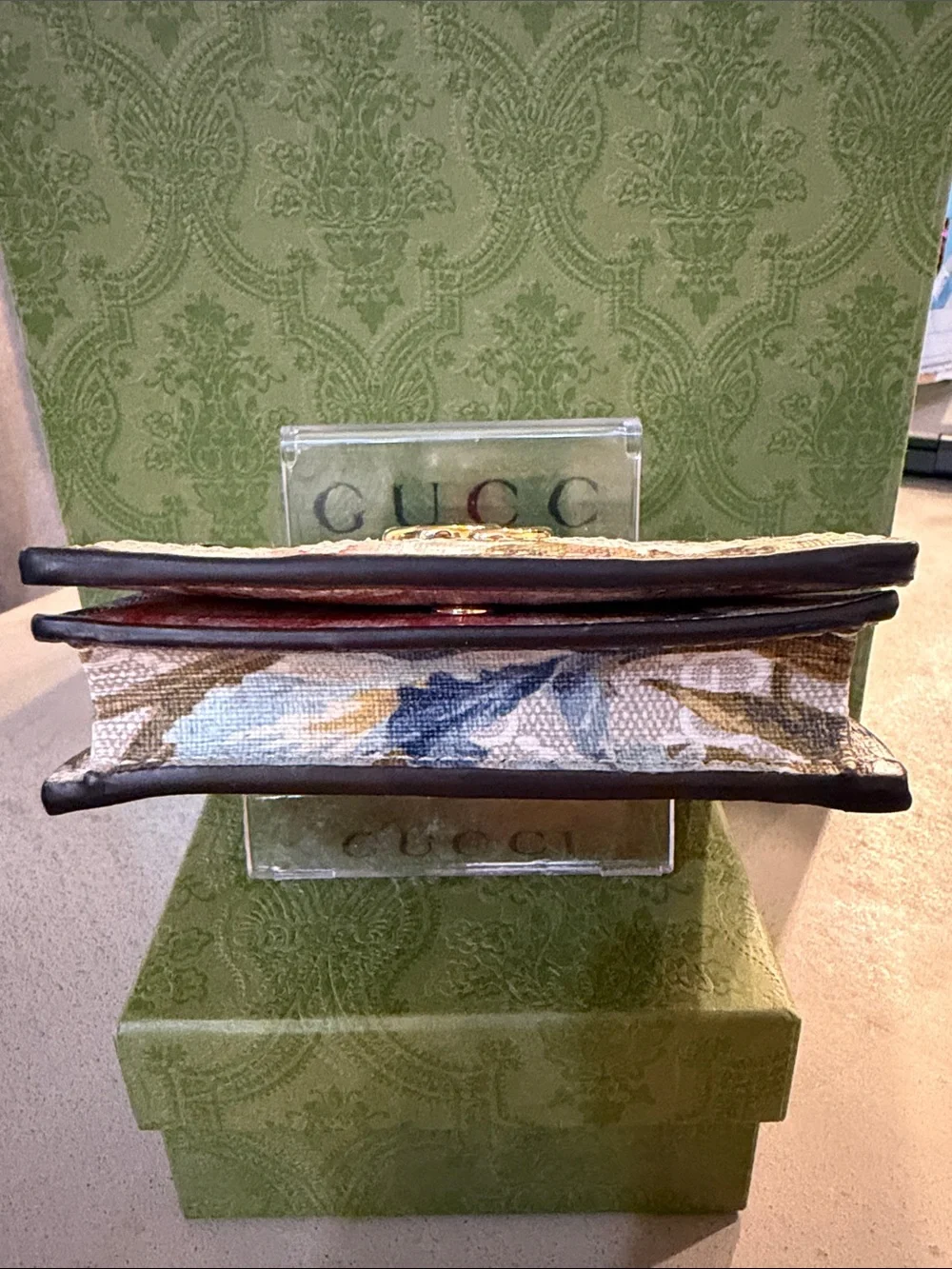 GUCCI | ✨NEW✨ Ophidia GG Flora Card Case Wallet - Picture 6 of 10